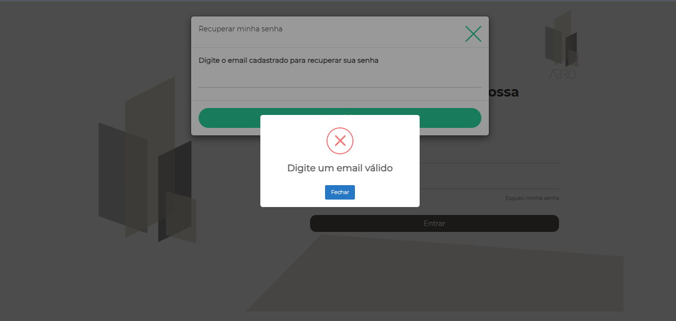 Login Abro Painel Adm