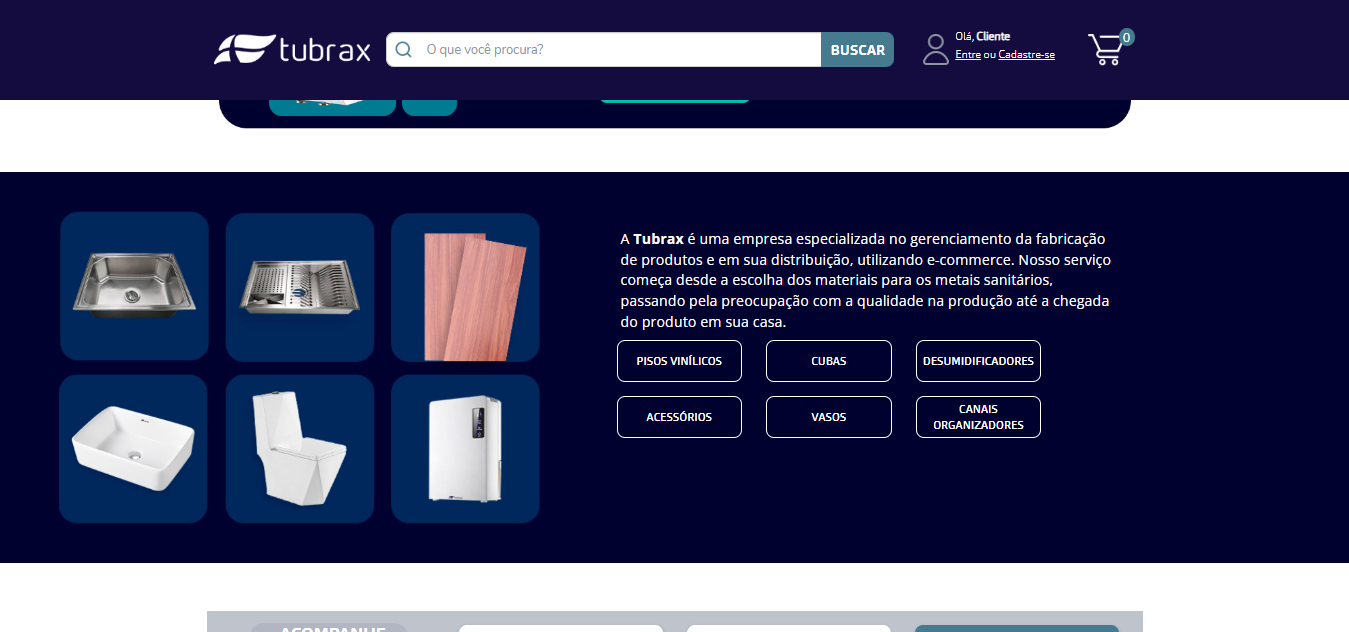 Sessão Categorias Home